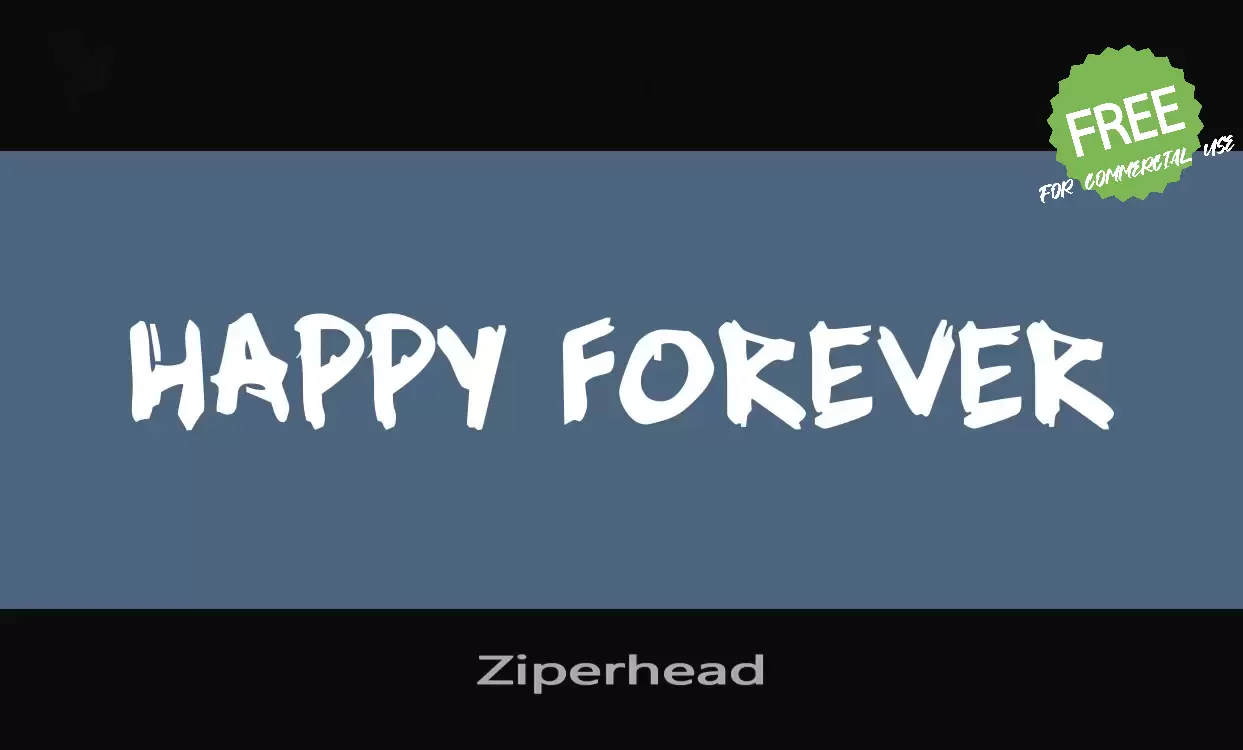 「Ziperhead」字体效果图