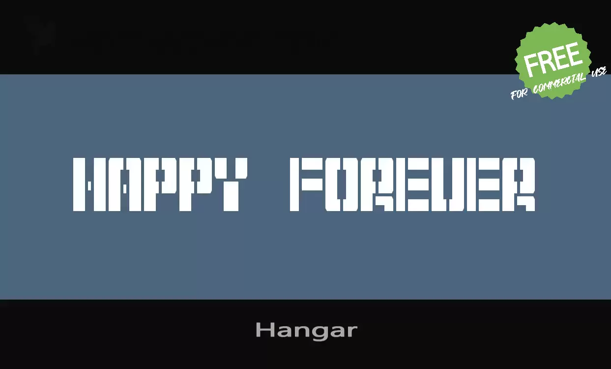 「Hangar」字体效果图