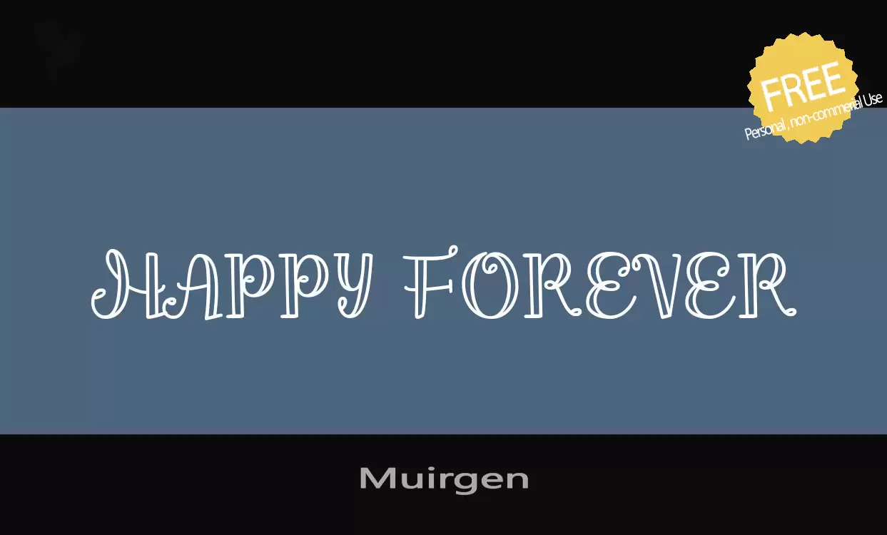 Font Sample of Muirgen