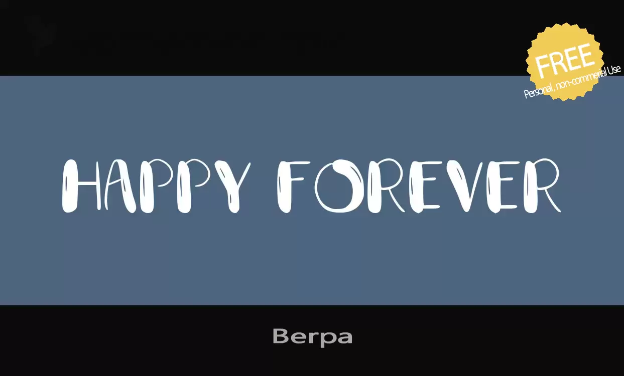 Font Sample of Berpa