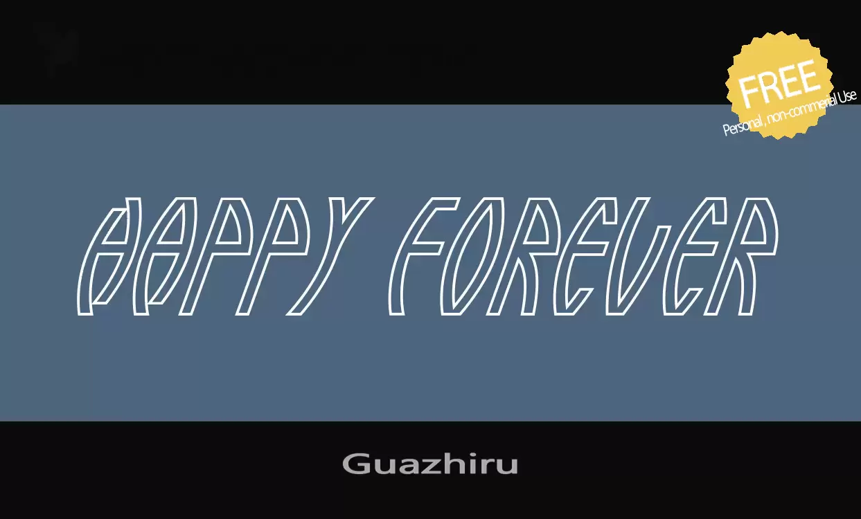 Font Sample of Guazhiru