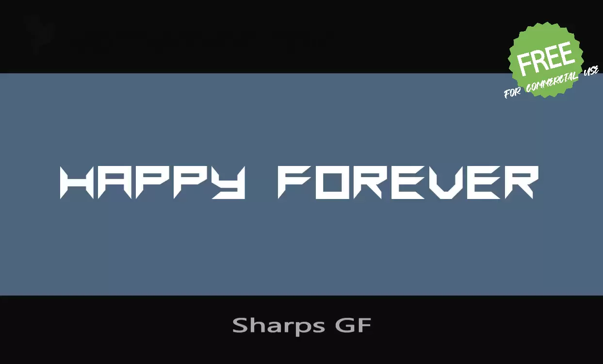 「Sharps GF」字体效果图