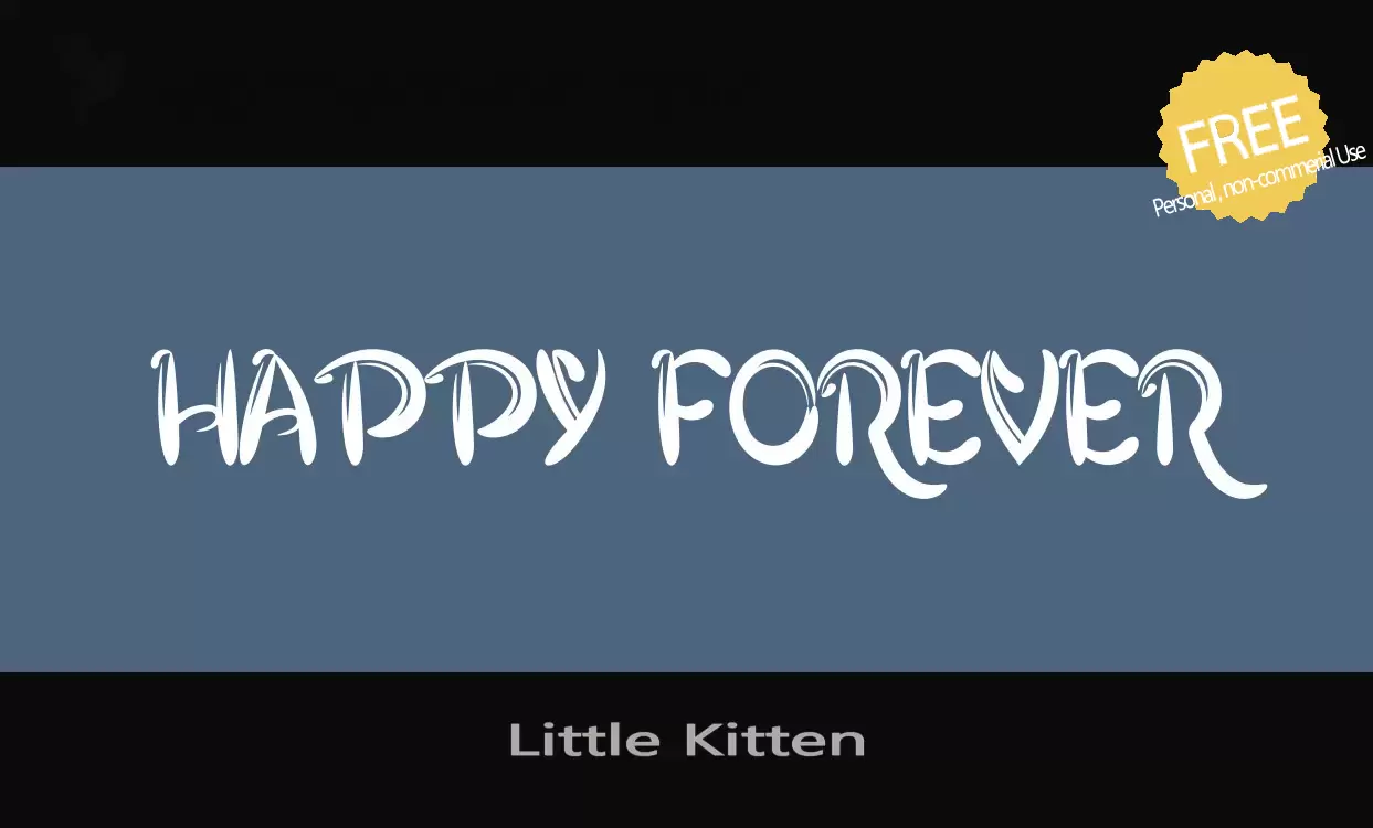 「Little-Kitten」字体效果图