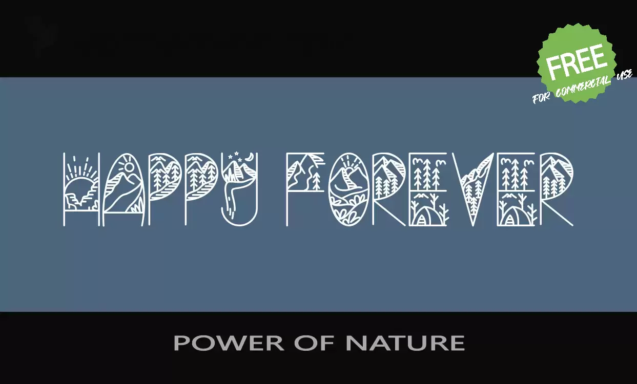 「POWER-OF-NATURE」字体效果图