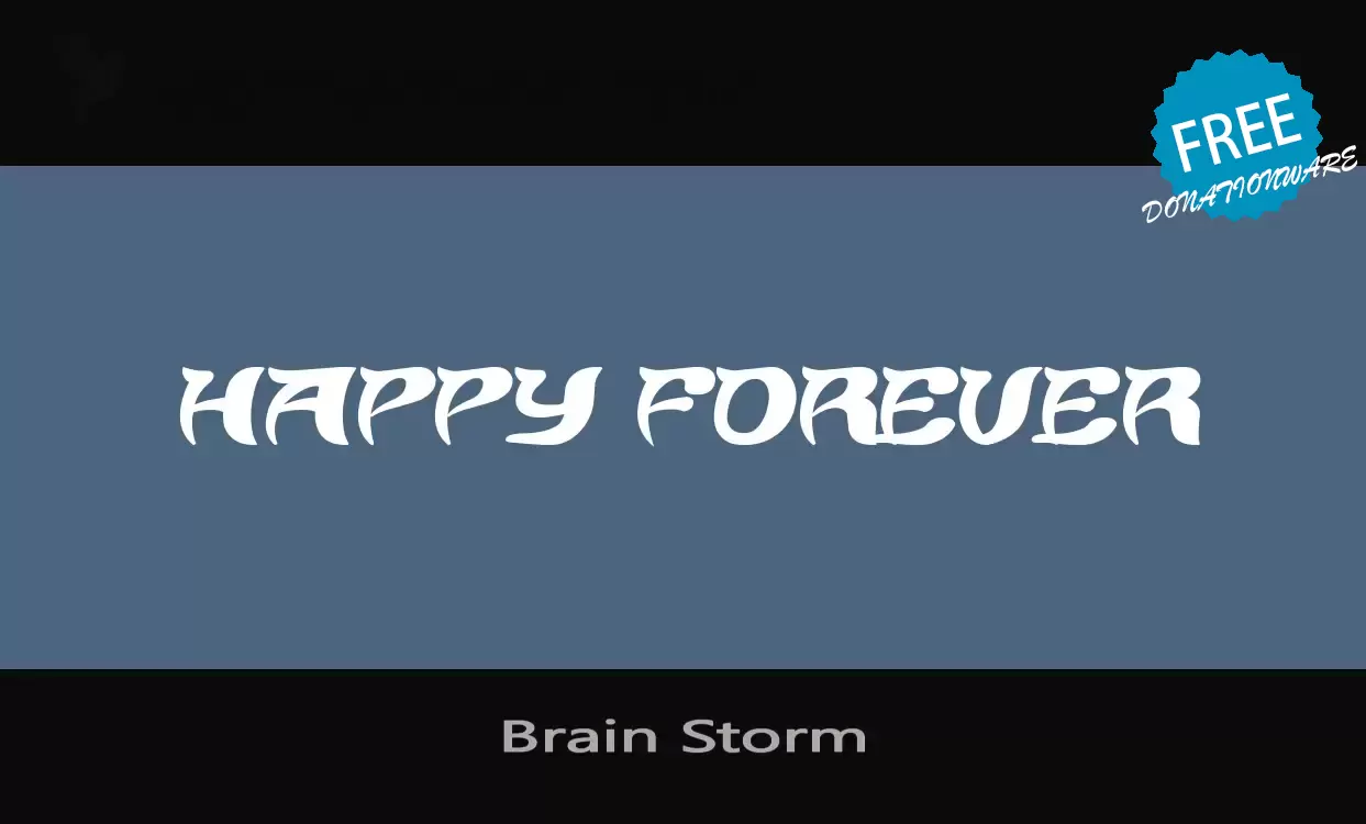 Font Sample of Brain-Storm