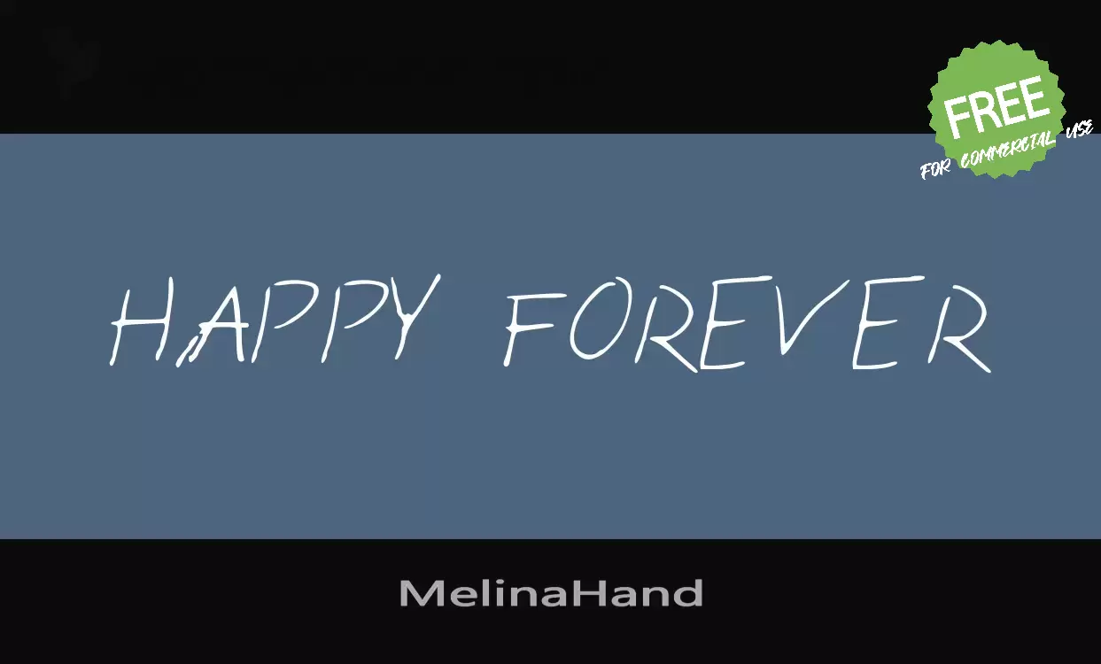 「MelinaHand」字体效果图