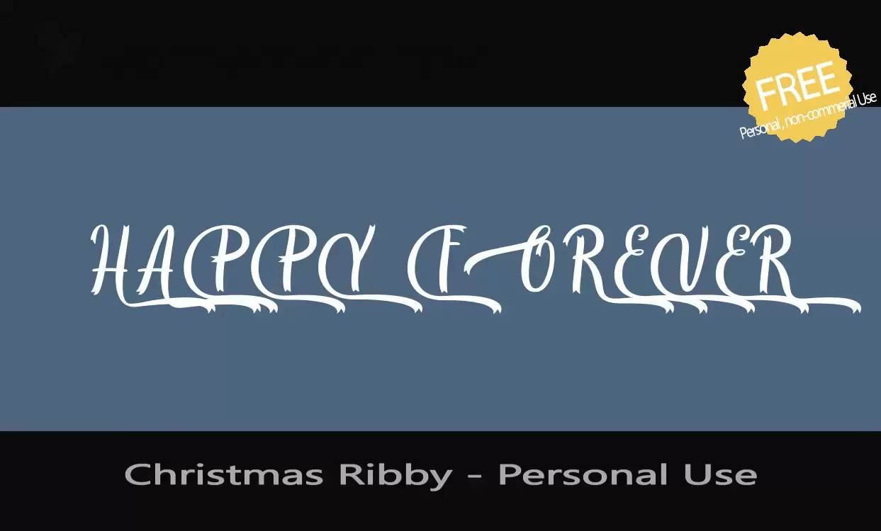 Font Sample of Christmas-Ribby---Personal-Use