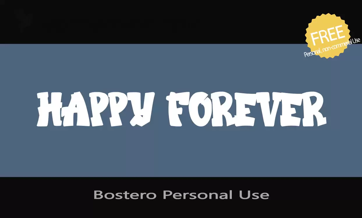 「Bostero-Personal-Use」字体效果图