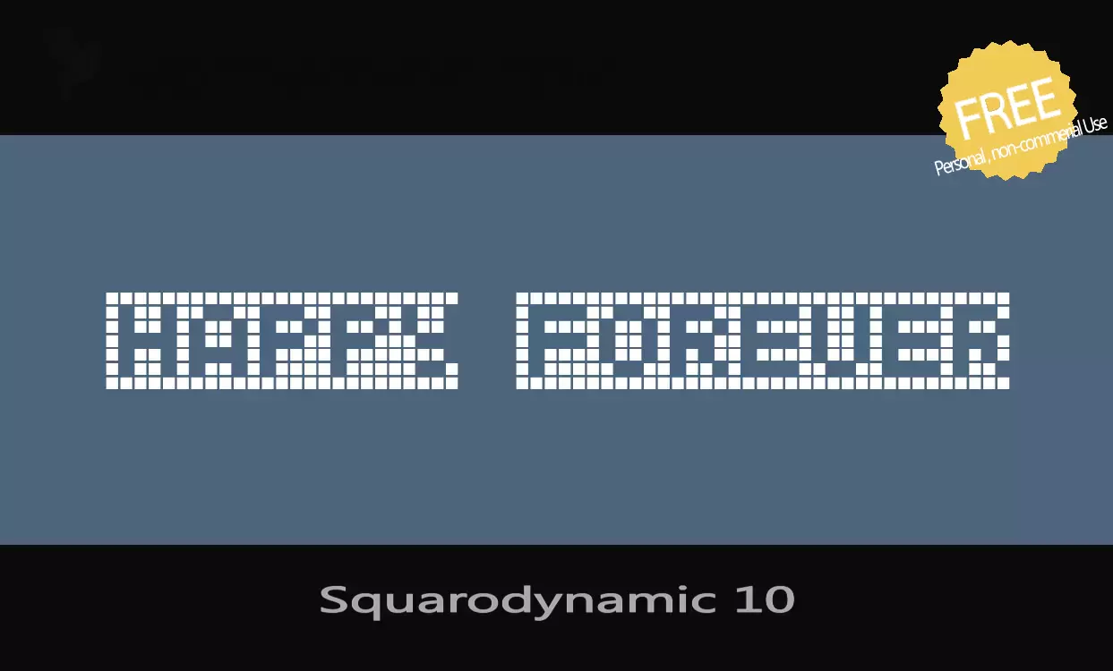 Font Sample of Squarodynamic-10