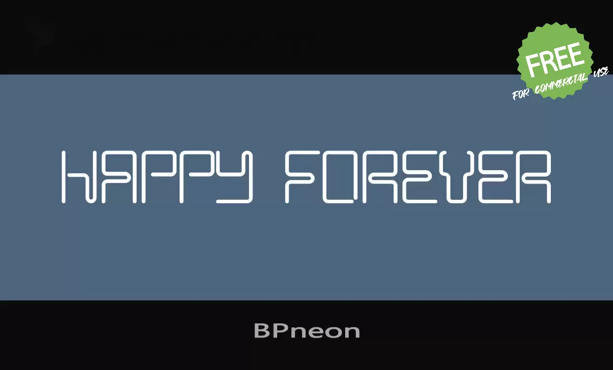 Font Sample of BPneon