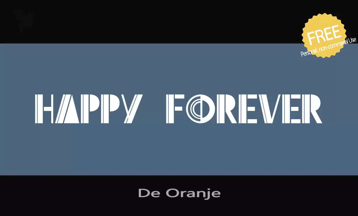 Font Sample of De-Oranje