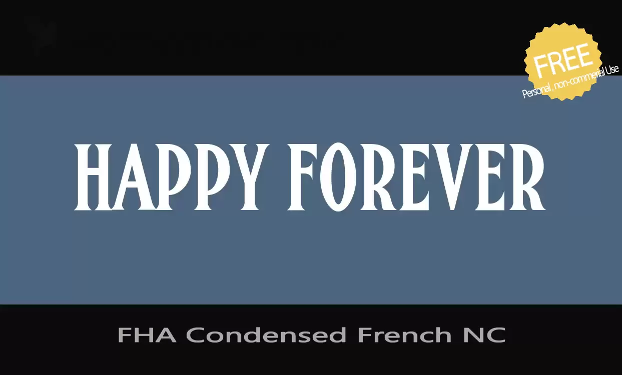 「FHA-Condensed-French-NC」字体效果图