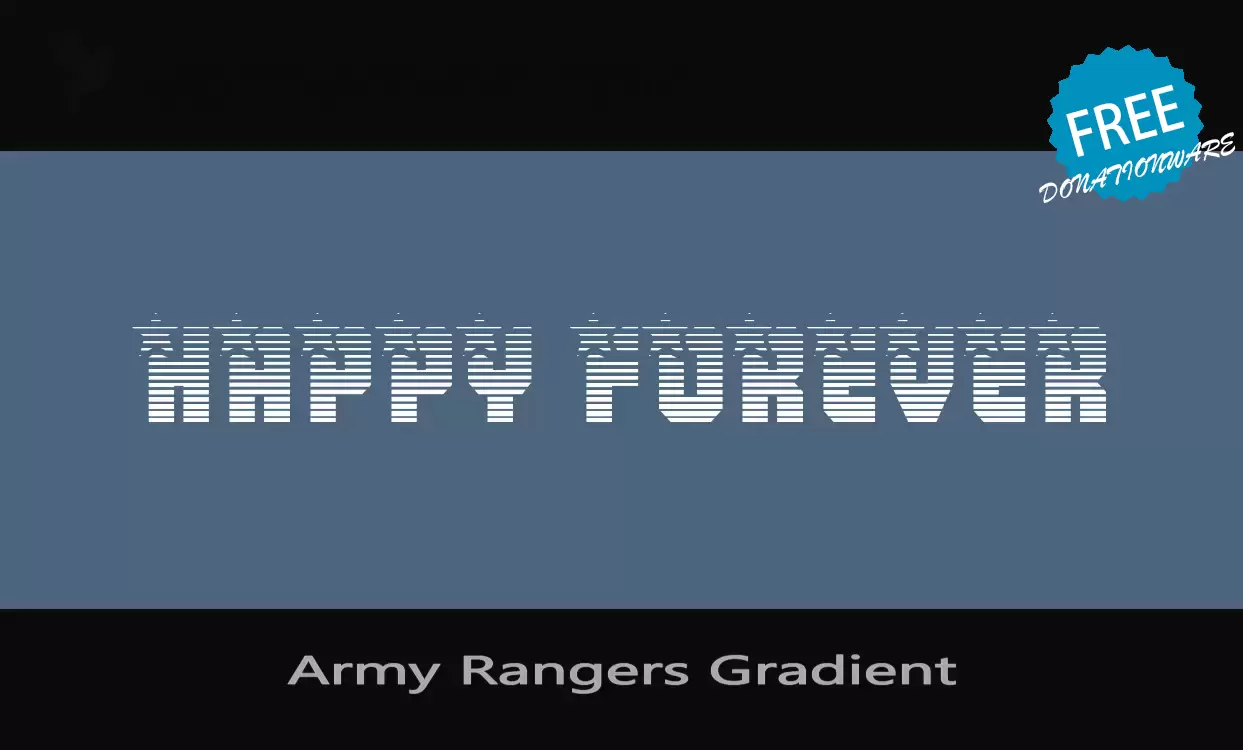 Font Sample of Army-Rangers-Gradient