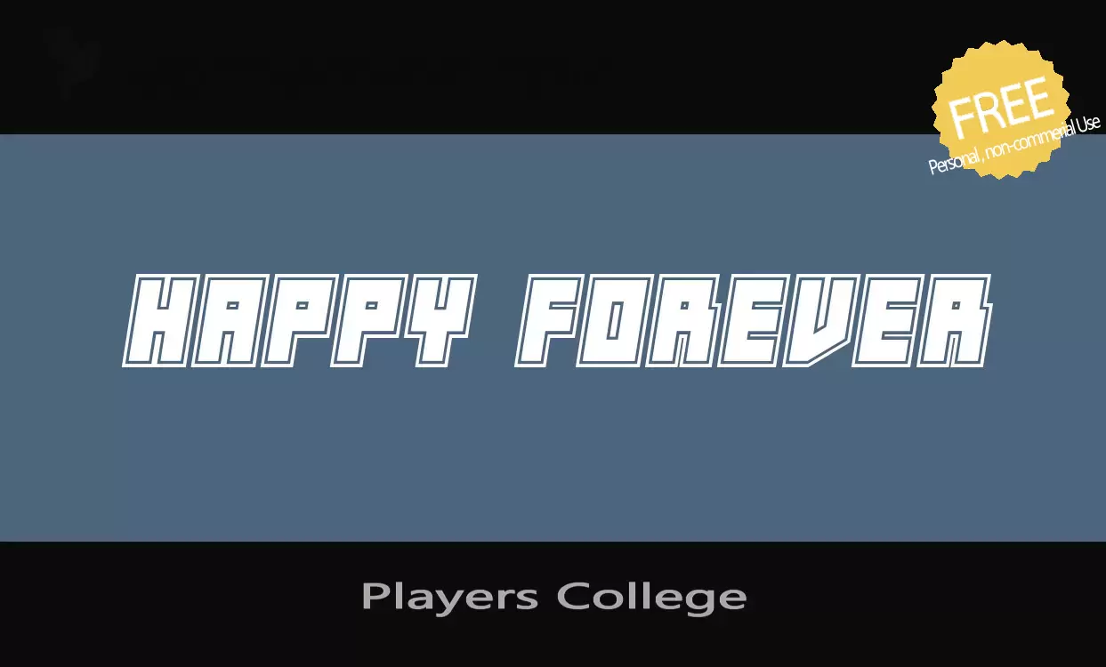 Font Sample of Players-College