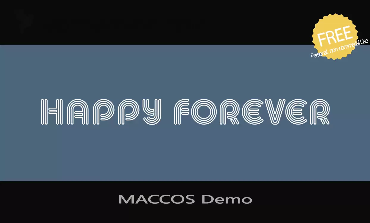 「MACCOS-Demo」字体效果图