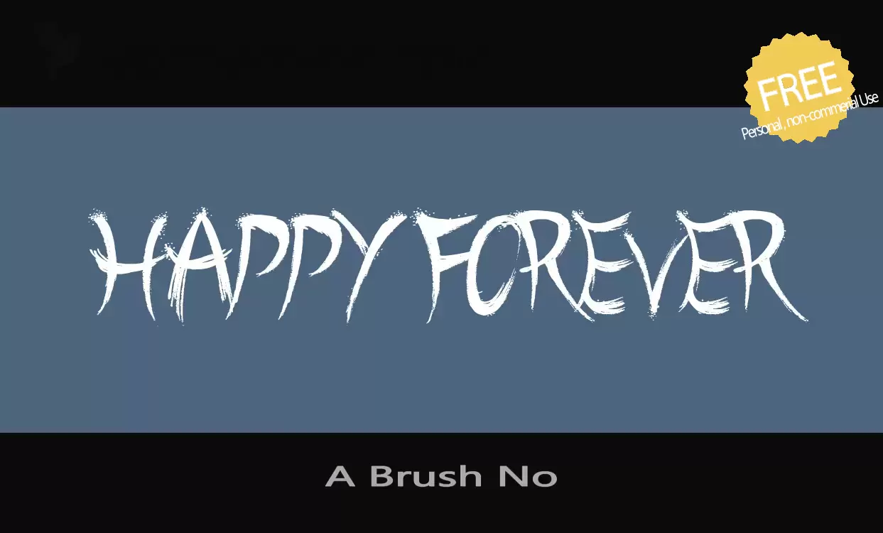 Font Sample of A-Brush-No