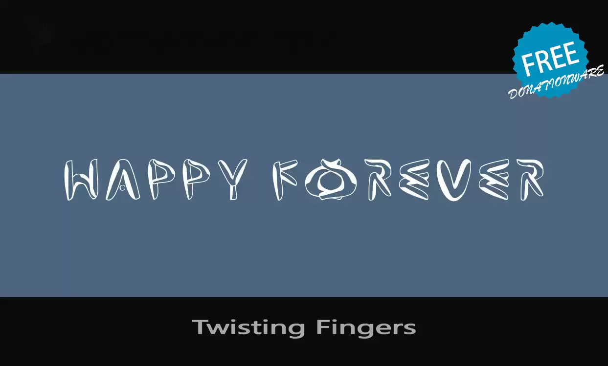 Font Sample of Twisting-Fingers