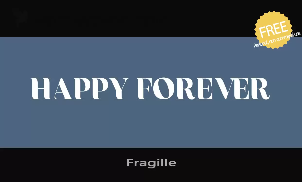 「Fragille」字体效果图