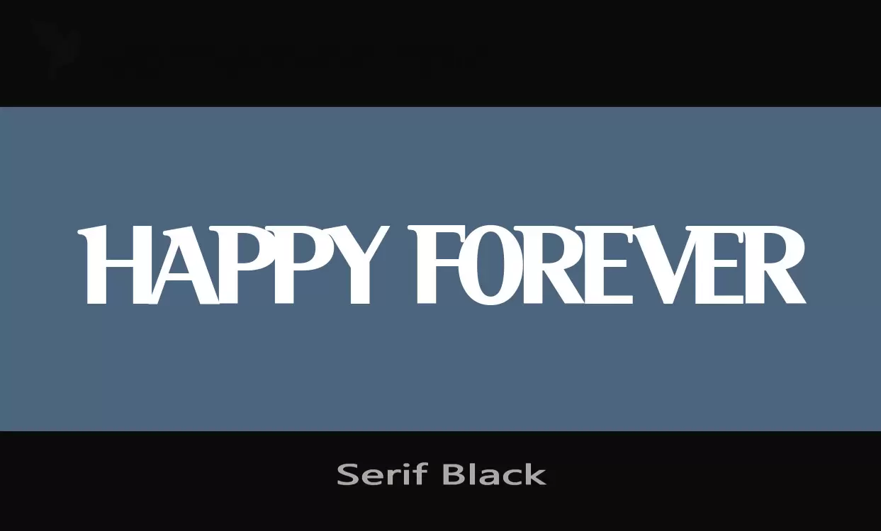 「Serif-Black」字体效果图