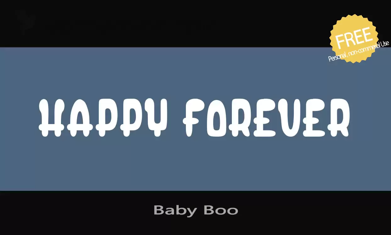 「Baby-Boo」字体效果图