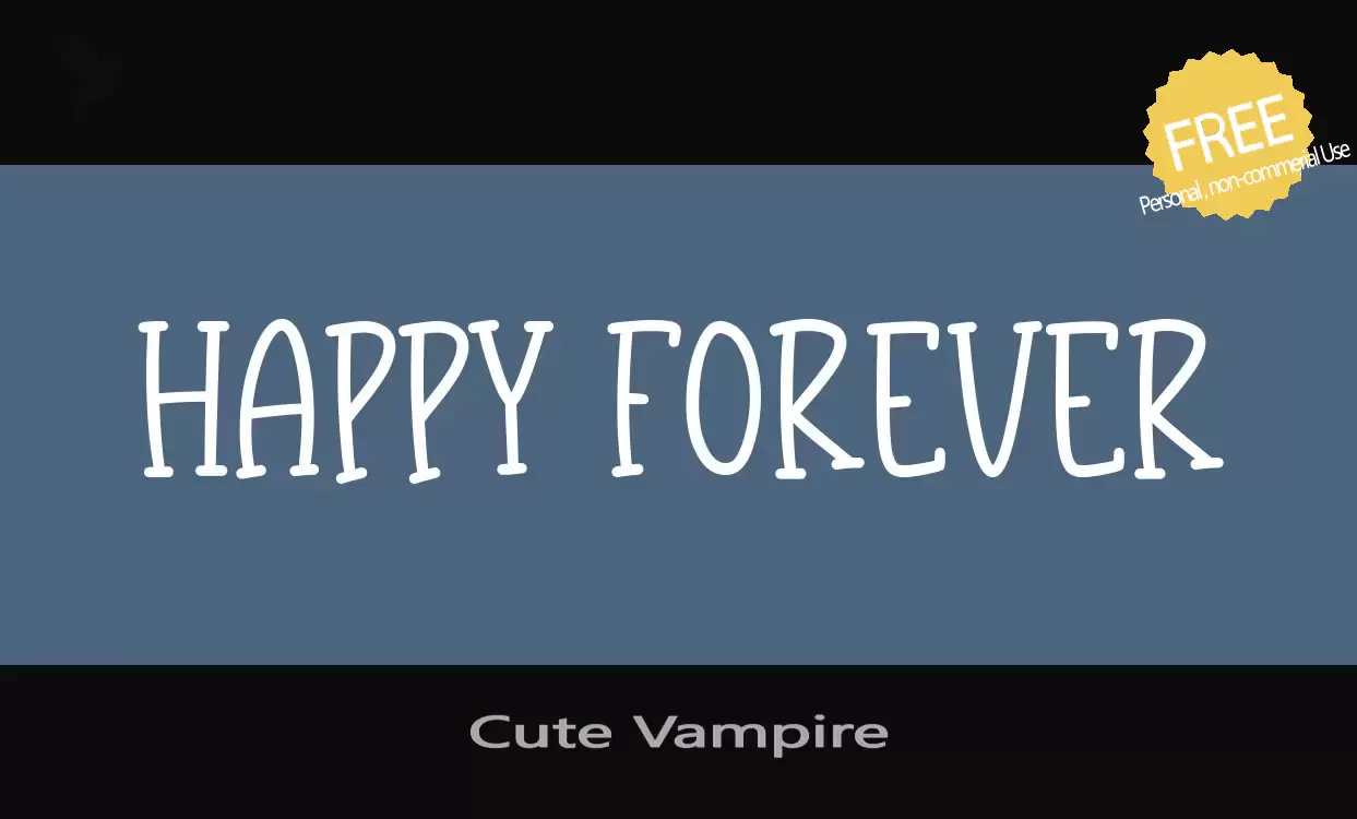 Font Sample of Cute-Vampire