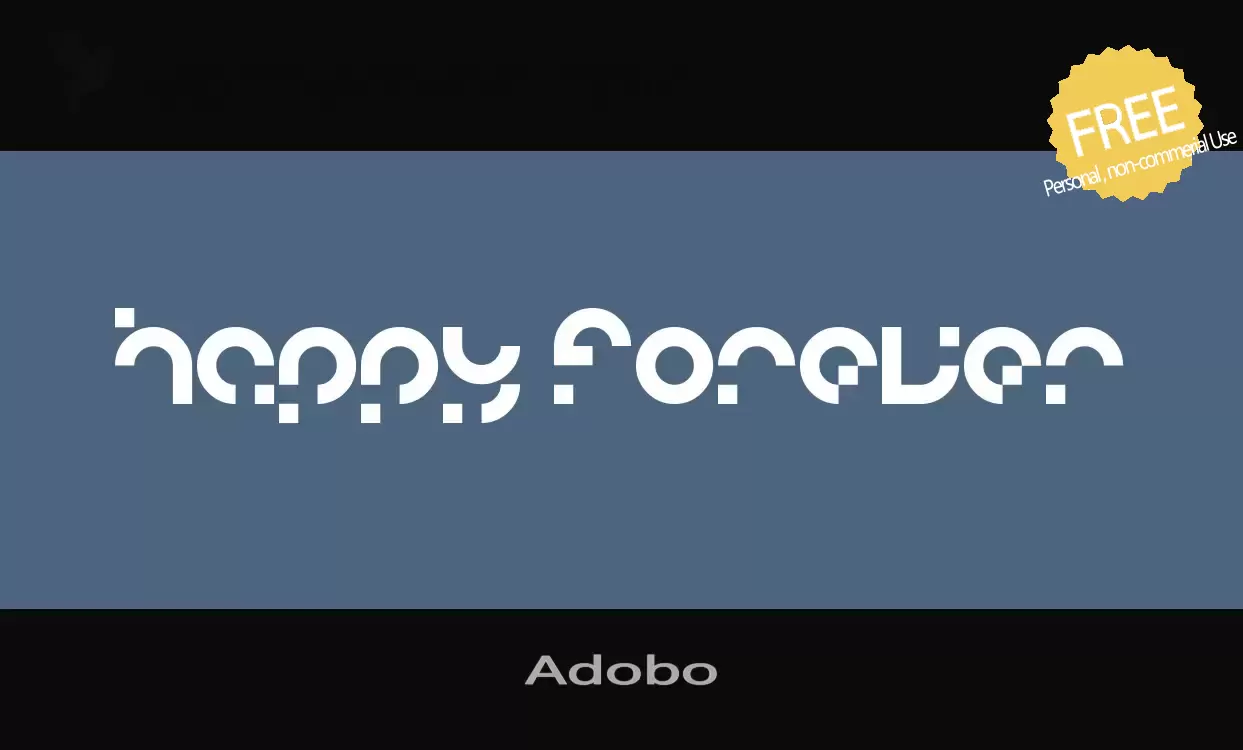 Font Sample of Adobo