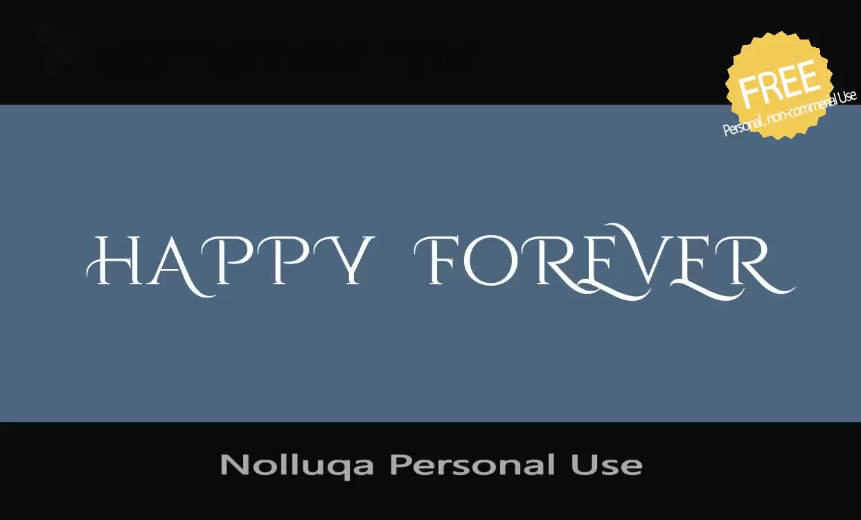 「Nolluqa-Personal-Use」字体效果图