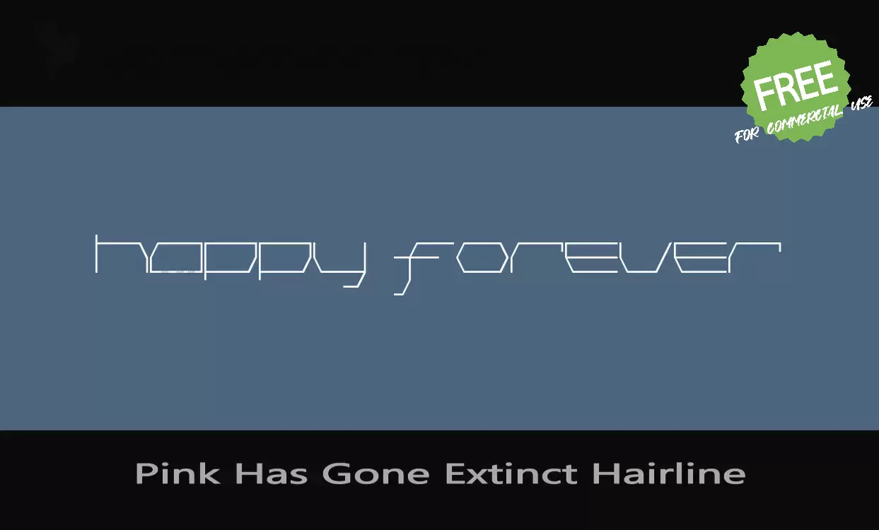 「Pink-Has-Gone-Extinct-Hairline」字体效果图