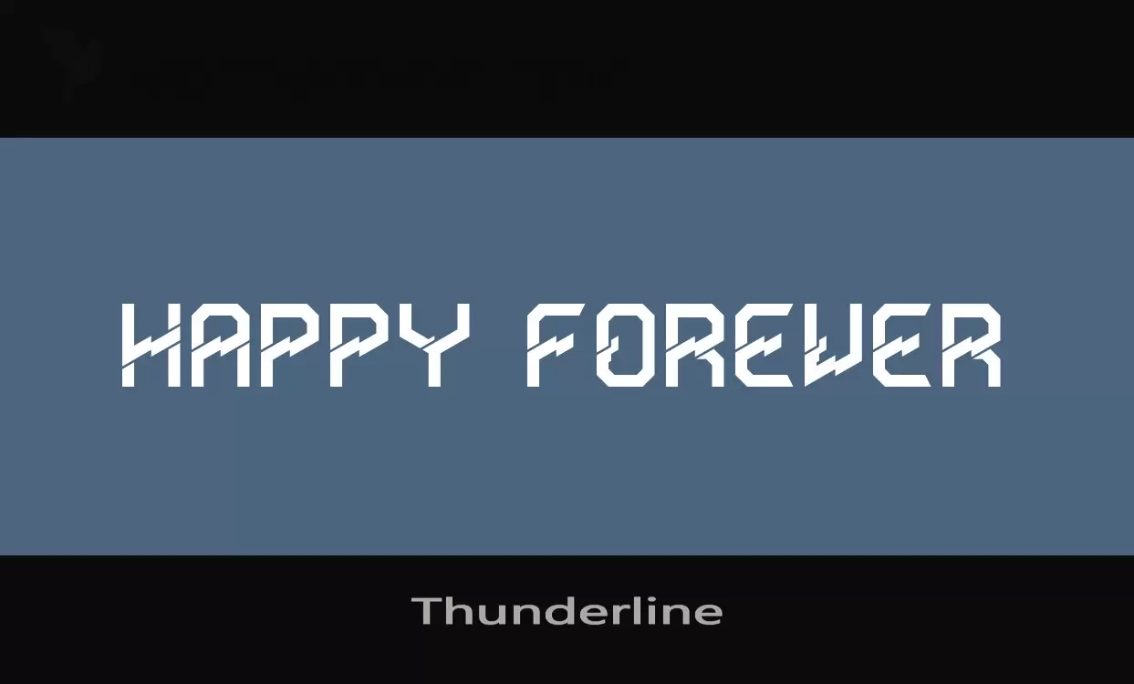 「Thunderline」字体效果图