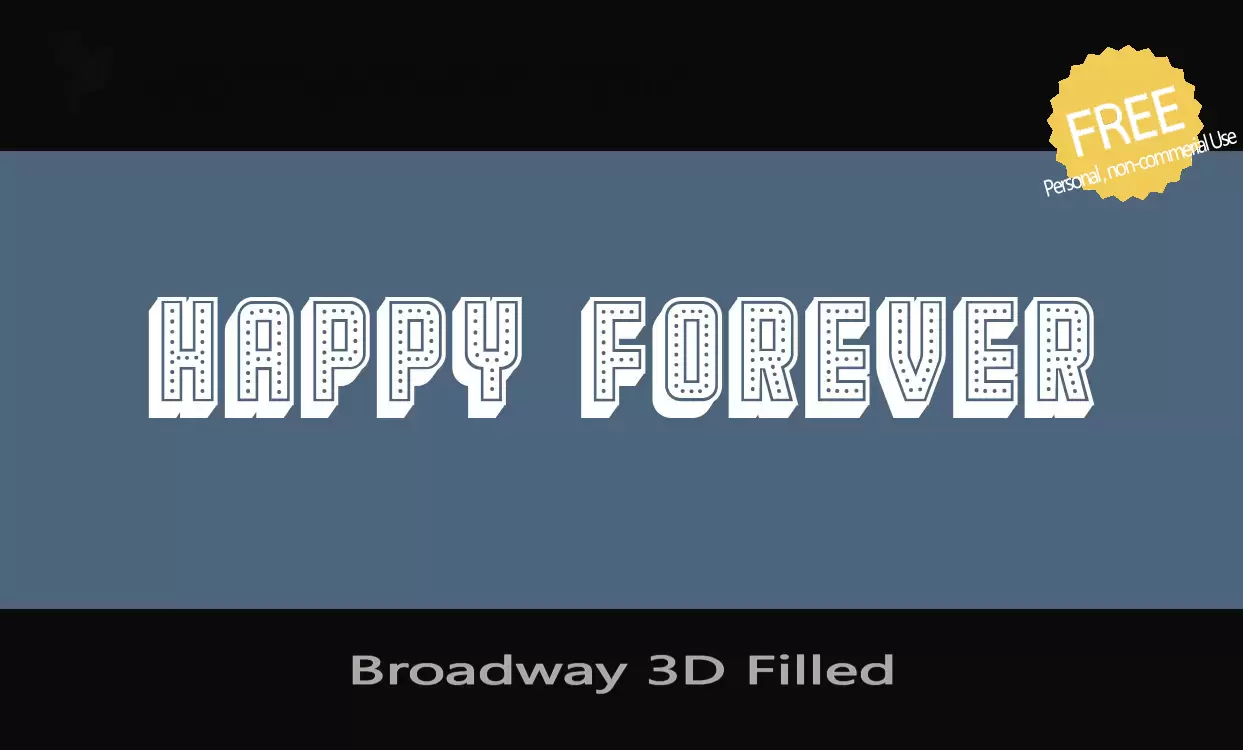 「Broadway-3D-Filled」字体效果图