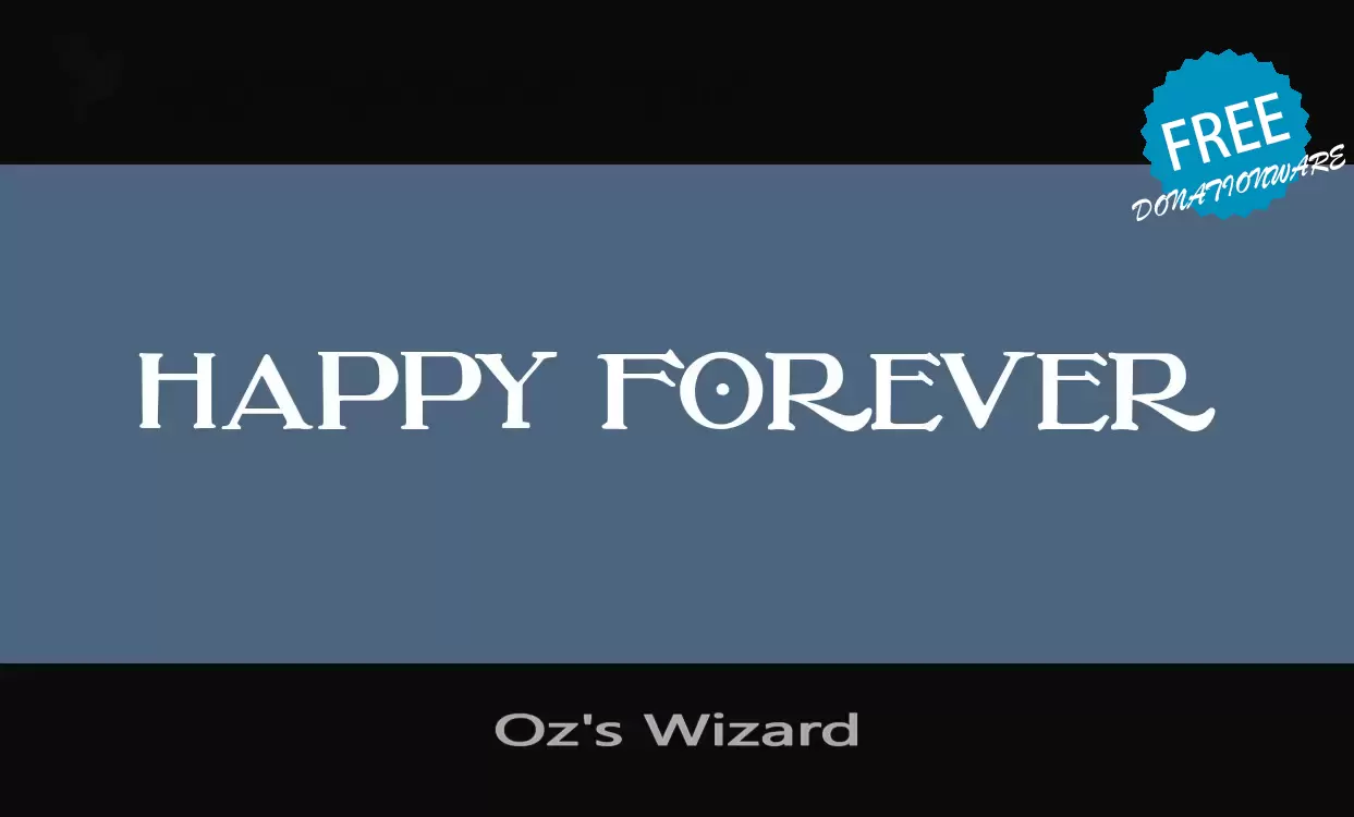 Font Sample of Oz's-Wizard