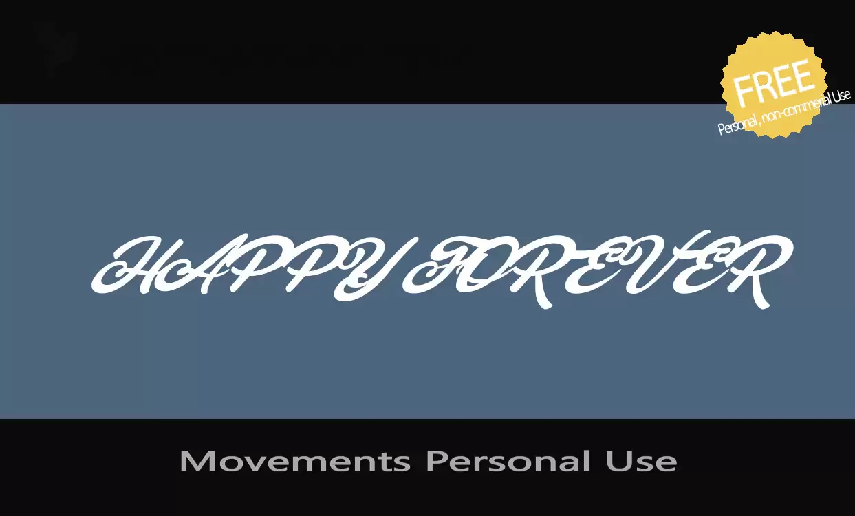 Font Sample of Movements-Personal-Use