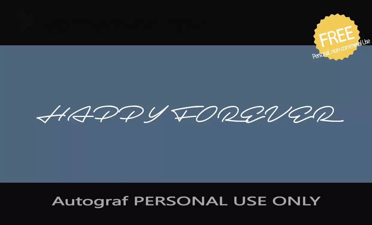 Font Sample of Autograf-PERSONAL-USE-ONLY