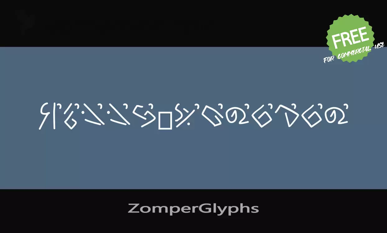 「ZomperGlyphs」字体效果图