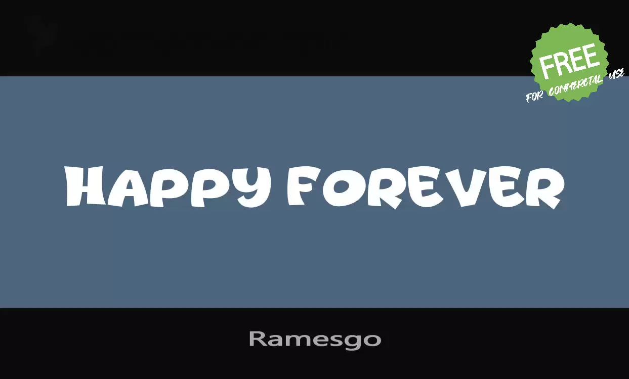 Font Sample of Ramesgo