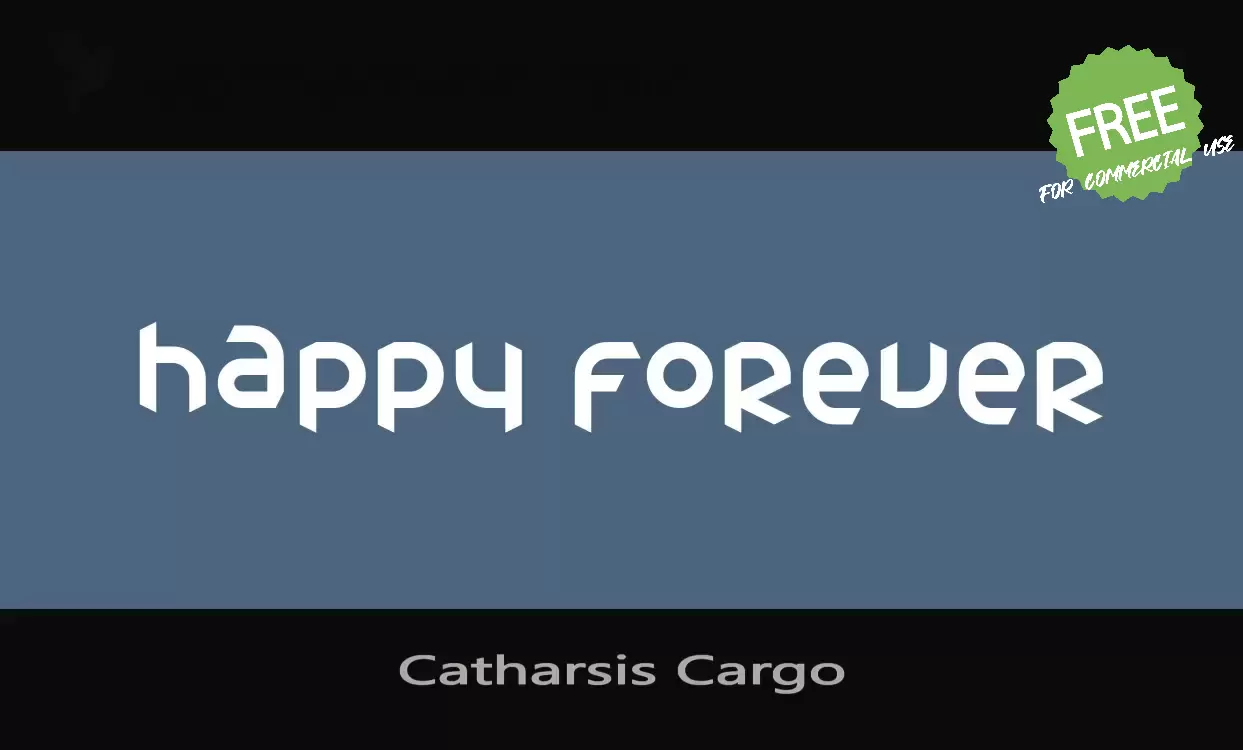 「Catharsis Cargo」字体效果图