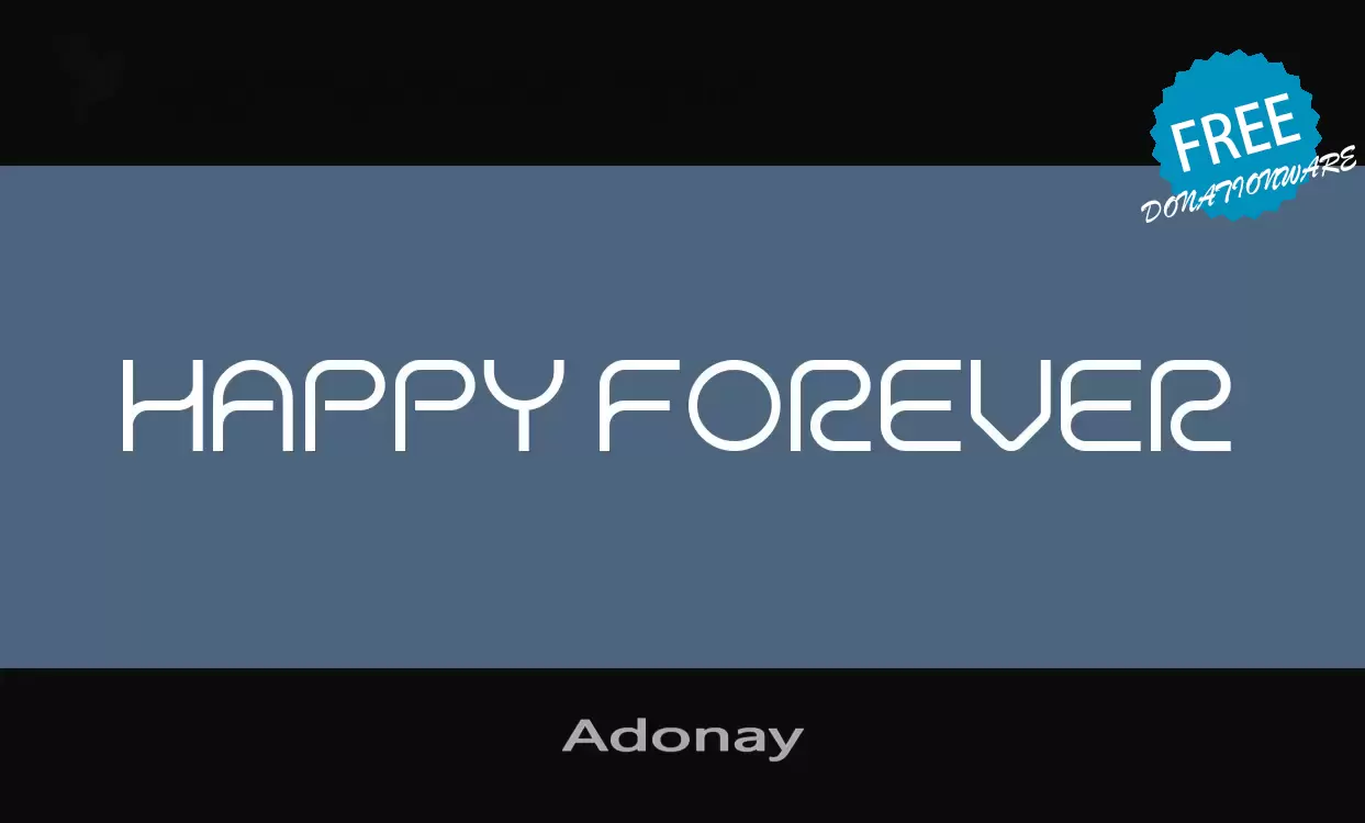 Font Sample of Adonay