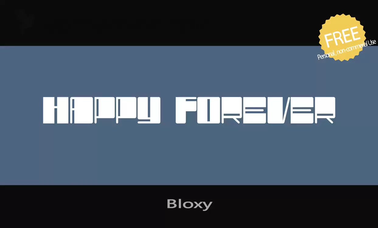 Font Sample of Bloxy