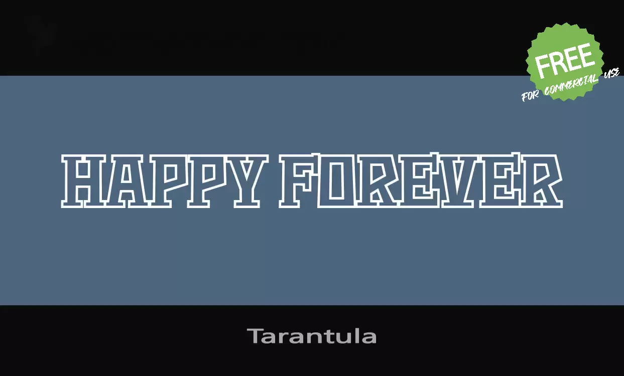 Font Sample of Tarantula