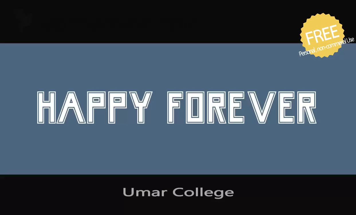 「Umar-College」字体效果图