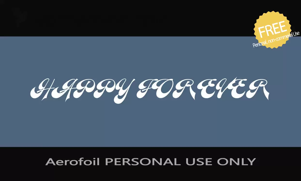 「Aerofoil-PERSONAL-USE-ONLY」字体效果图