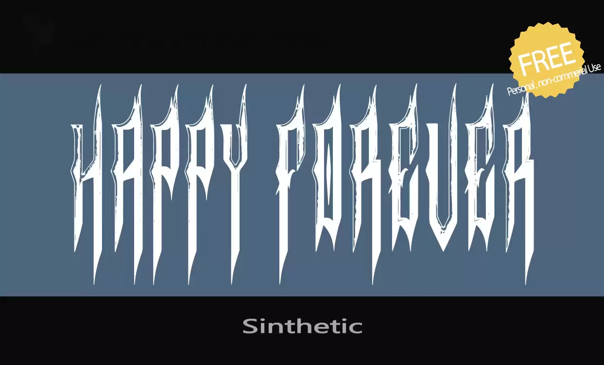 Font Sample of Sinthetic