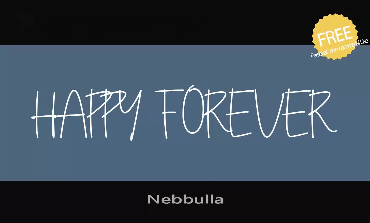 Font Sample of Nebbulla