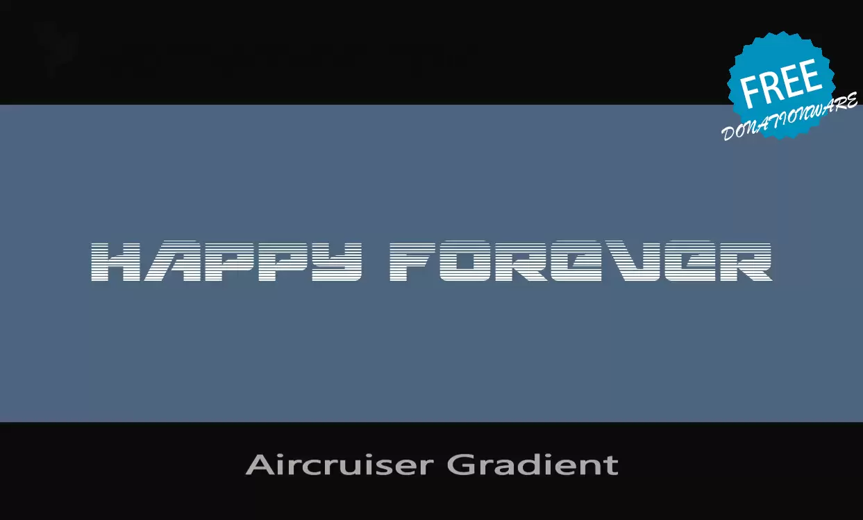 Font Sample of Aircruiser-Gradient