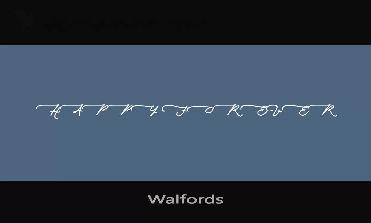 Font Sample of Walfords