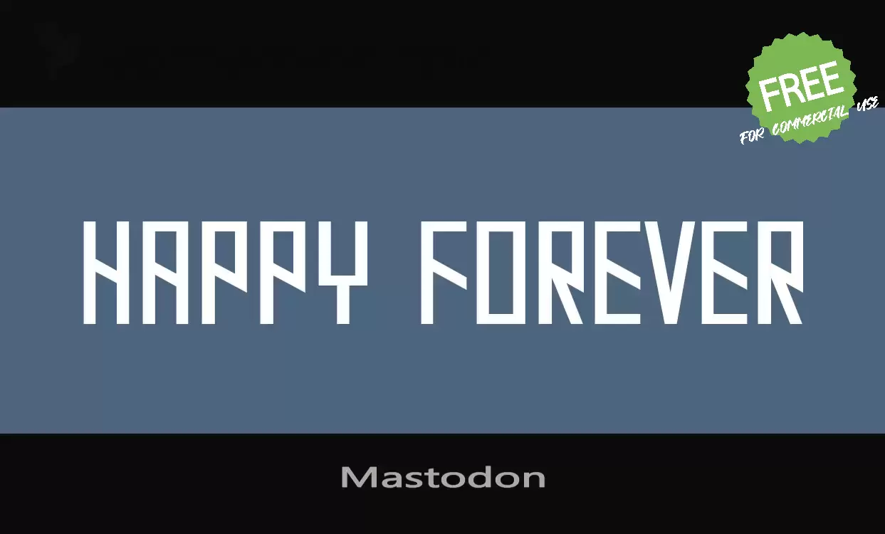 Font Sample of Mastodon