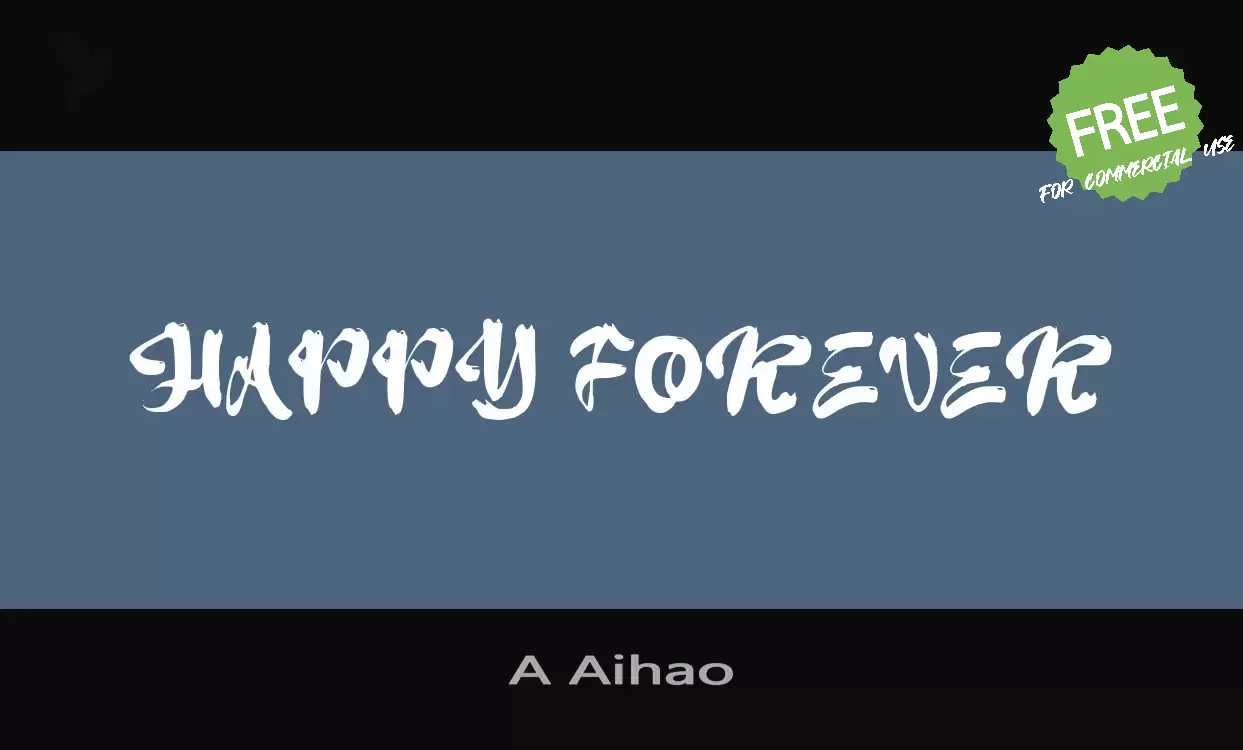 「A Aihao」字体效果图