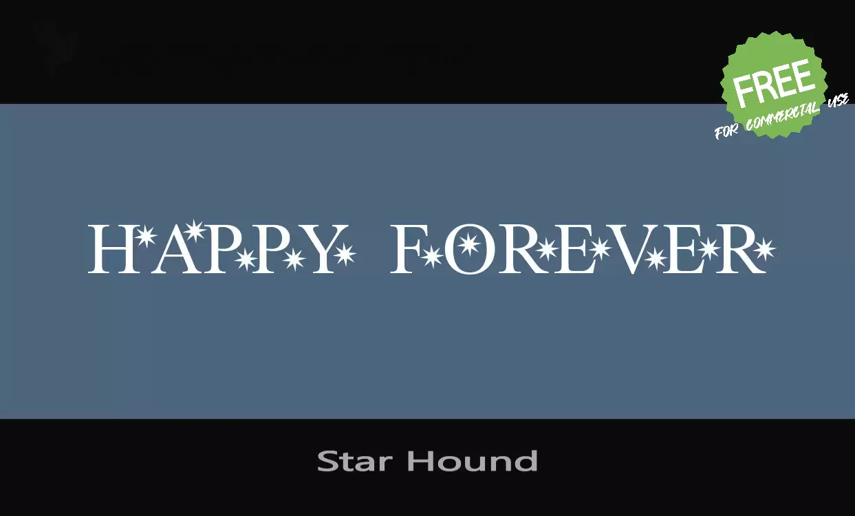 「Star Hound」字体效果图