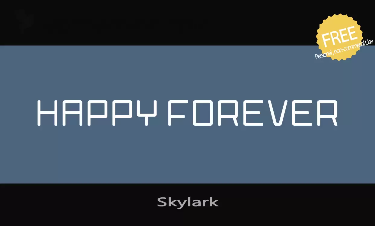 Font Sample of Skylark