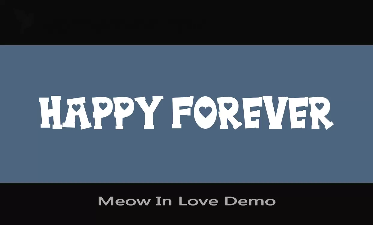 Font Sample of Meow-In-Love-Demo